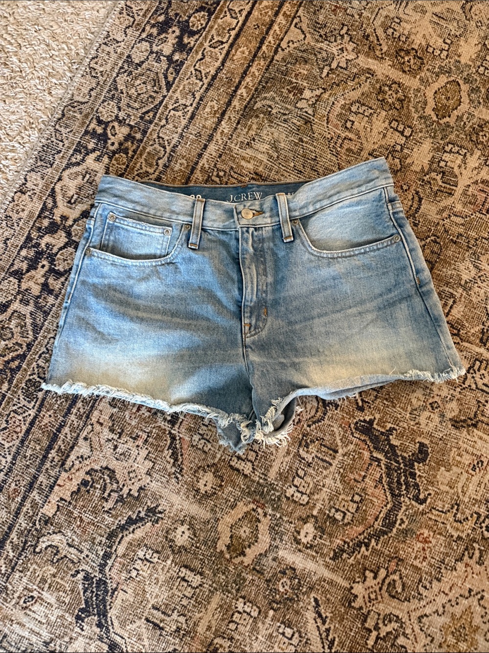 J. Crew Light Blue Denim Cutoff Shorts with Frayed Hem